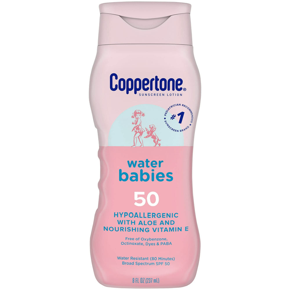 Abseits WaterBabies SPF 50 bottle front view for baby's sun protection.