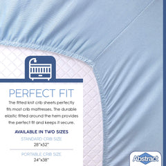 Abstract mini crib sheets jersey cotton texture emphasizes breathable fabric for baby comfort.