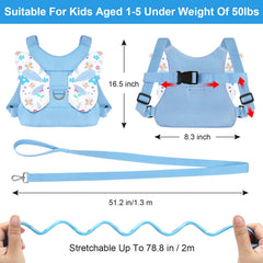 Accmor blue harness features front pocket for snacks during strolls