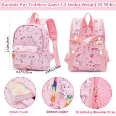 Accmor anti-lost wrist link attached to unicorn backpack for peace of mind.