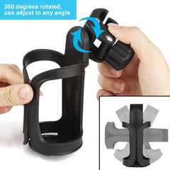 Accmor bottle cage on handlebar mount for easy bottle access during rides.
