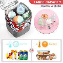 Accmor cooler bag with room for four 8oz bottles, perfect daycare transport