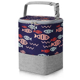 Accmor breastmilk cooler bag side view showing room for four 8oz bottles.