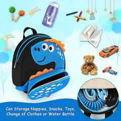 Accmor dinosaur backpack leash wrist link attachment demonstrates versatile anti-lost option