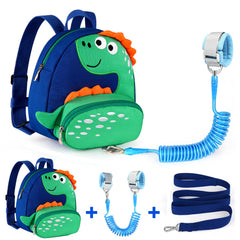 Accmor dinosaur-pattern backpack with leash supports safe toddler exploration.