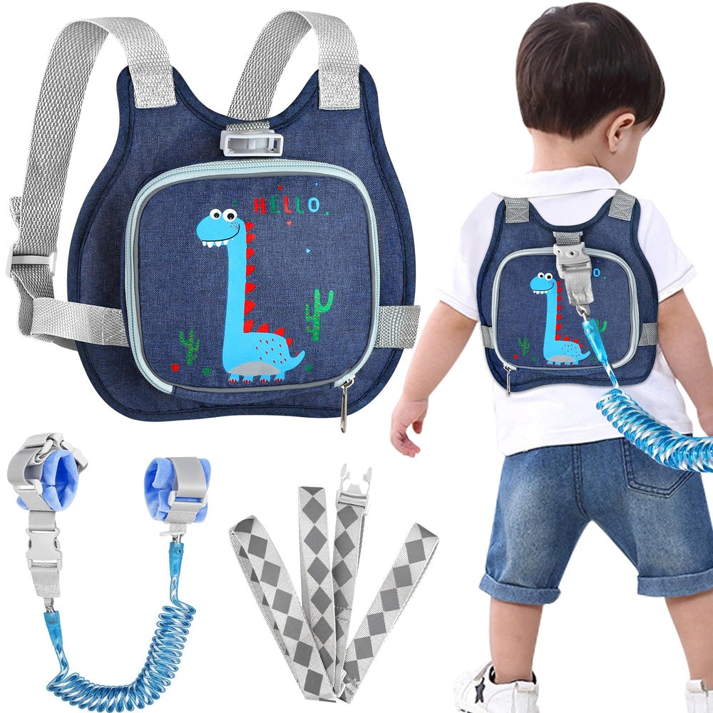 Accmor dinosaur-harness back-strap shown for close supervision during outings.