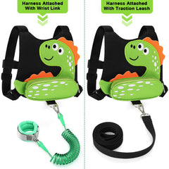Accmor dinosaur pattern harness with soft cotton straps for comfort