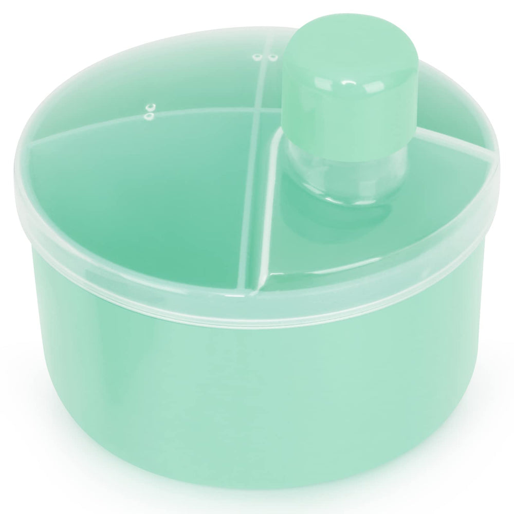 Accmor formula dispenser on the go with four secure compartments for travel.