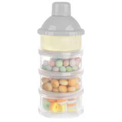Accmor independent compartments can hold formula, snacks, or baby food.
