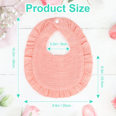 Accmor muslin bibs snap-closure for easy wear and removal