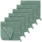 Accmor muslin burp cloths 6-pack soft-20x10 inches for gentle baby burps