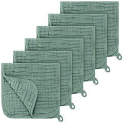 Accmor muslin burp cloths 6-pack soft-20x10 inches for gentle baby burps