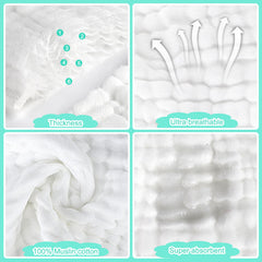 Accmor muslin burp cloths are machine washable for easy cleaning