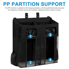 Accmor open-top pockets provide quick access to wipes during changes