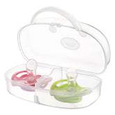 Accmor pacifier case holds two pacifiers for travel and quick access.