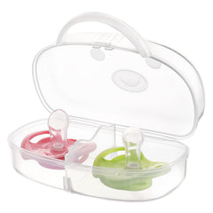 Accmor pacifier case holds two pacifiers for travel and quick access.