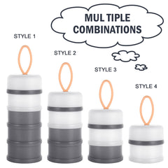 Accmor stackable compartments shown for flexible portions during travel.