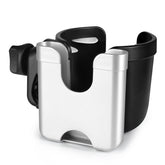 Accmor clip-on stroller cup holder with phone slot for drinks and calls.