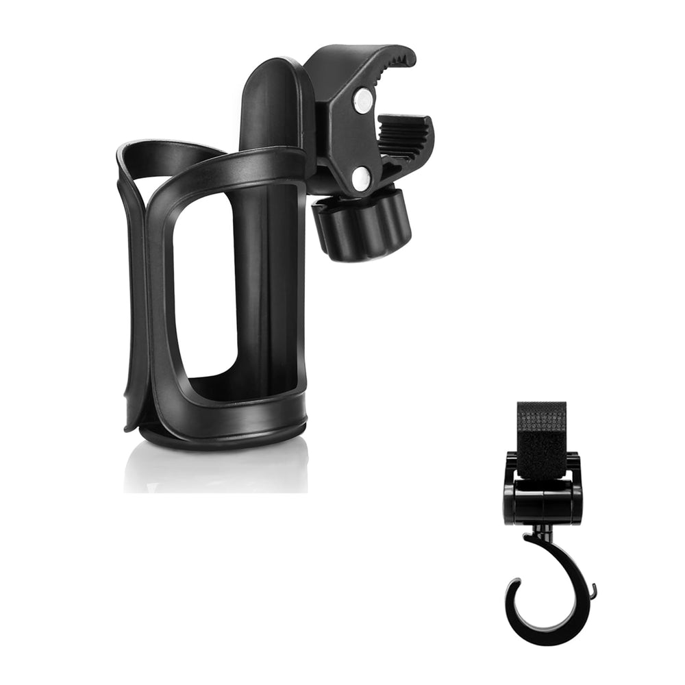 Accmor stroller cup holder clip-rotation for secure drinks on the go.