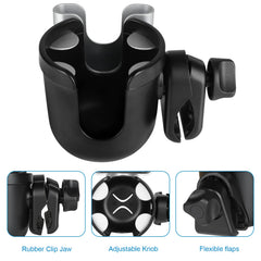 Accmor rotatable clamp fits various rod sizes for universal compatibility.