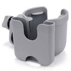 Accmor stroller cup holder with phone holder keeps drinks within reach while pushing.