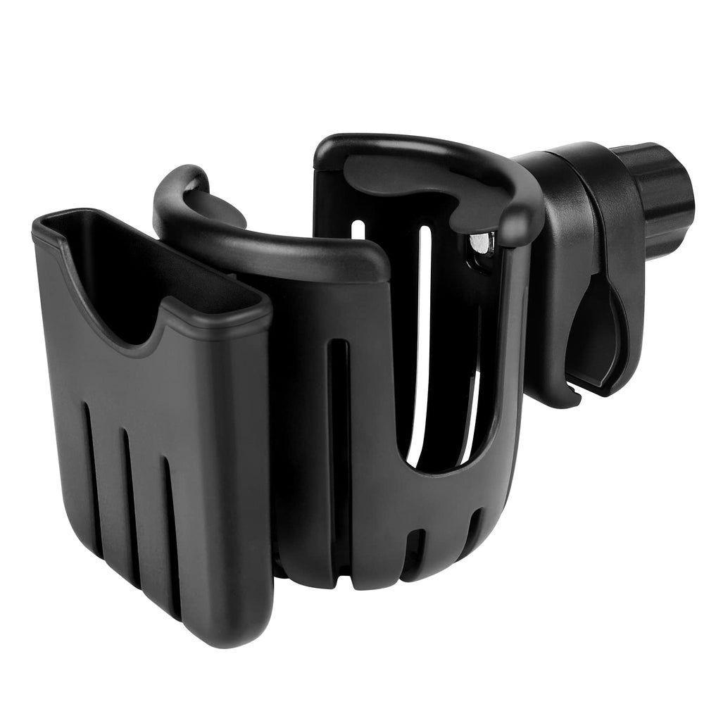 Accmor stroller cup holder with phone securely holds drinks and calls on the go.