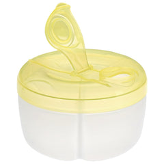 Accmor three-compartment formula container with 100 ml portions.