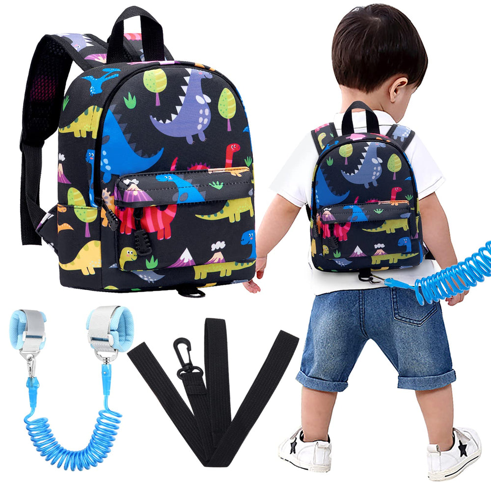 Accmor toddler backpack with dino pattern for compact kid storage.