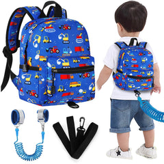 Accmor toddler backpack harness with truck pattern helps keep kids close in crowded places.