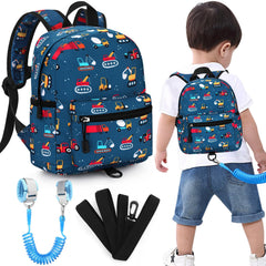 Accmor toddler backpack with excavator pattern for safe outings