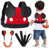 Accmor toddler leash harness close-up showing secure metal swivel hook for safety