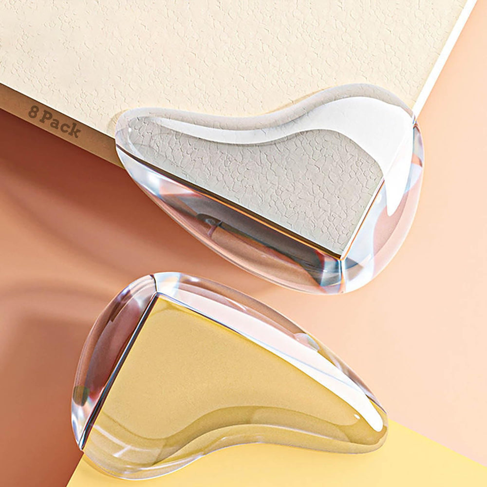 Acdiac Waterdrop Corner Protector on table edge protects kids from bumps.