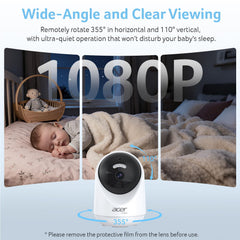 acer smart baby monitor vox mode conserves battery while alerting you when baby cries