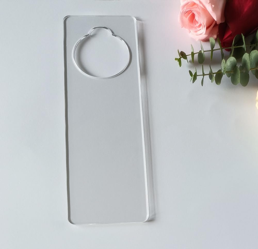 ACFENG unfinished acrylic door knob hanger front view for DIY crafts