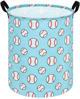ACMUUNI 19.7-inch round kids laundry basket front view, ideal for toy storage and organization.