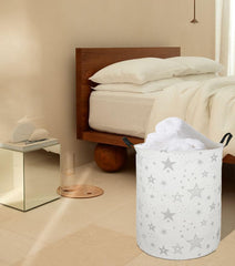 ACMUUNI grey star motif close-up highlights durable polyester-cotton lining and waterproof coating.