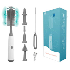 Acodoy electric bottle brush with ergonomic handle for easy bottle cleaning.