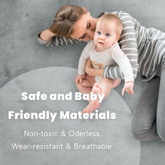 ACOMOPACK baby play mat fits perfectly in a 50x50 playpen