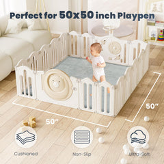 ACOMOPACK baby play mat side view highlights thick foam and stability