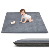 ACOMOPACK gray 1.3-inch thick baby play mat cushions falls during tummy time