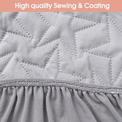 ACRABROS 4-layer crib protector highlights soft microfiber and waterproof layer.