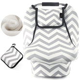 ACRABROS car seat cover with soft fabric for cozy baby naps on the go.