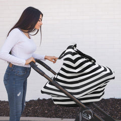 ACRABROS car-seat-cover-two-zip-peek allows light and visibility control
