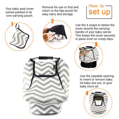 ACRABROS universal stretchy-fit cover fits most seats securely.