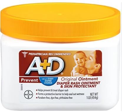 A&D Original diaper ointment jar protects skin during diaper changes