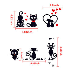 Adam Victor removable cats decal sticks smoothly and can be repositioned for new layouts