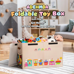 ADEHMDA 80L toy storage box inside view shows roomy interior for plushies and blocks.
