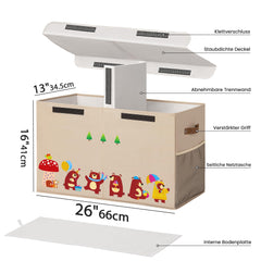 ADEHMDA detachable divider helps organize blocks and dolls neatly.