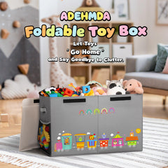 ADEHMDA foldable toy storage box shows compact design for easy stowage.