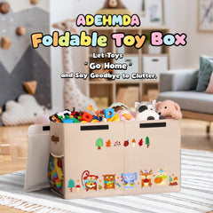 ADEHMDA toy storage chest with side mesh pockets for small-item organization.